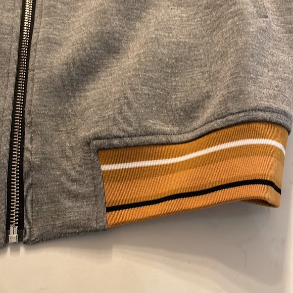 Trouvé Cold Shoulder Knit Bomber Jacket size small grey - Picture 7 of 9